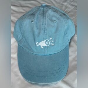 Light Blue Denim Embroidered Icon Baseball Cap NWT